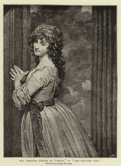 Mrs Dorothy Jordan som Peggy i Country Girl af George Romney